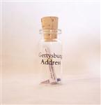 NGH119C Gettysburg Address in Mini Glass Bottle With Custom Imprint
